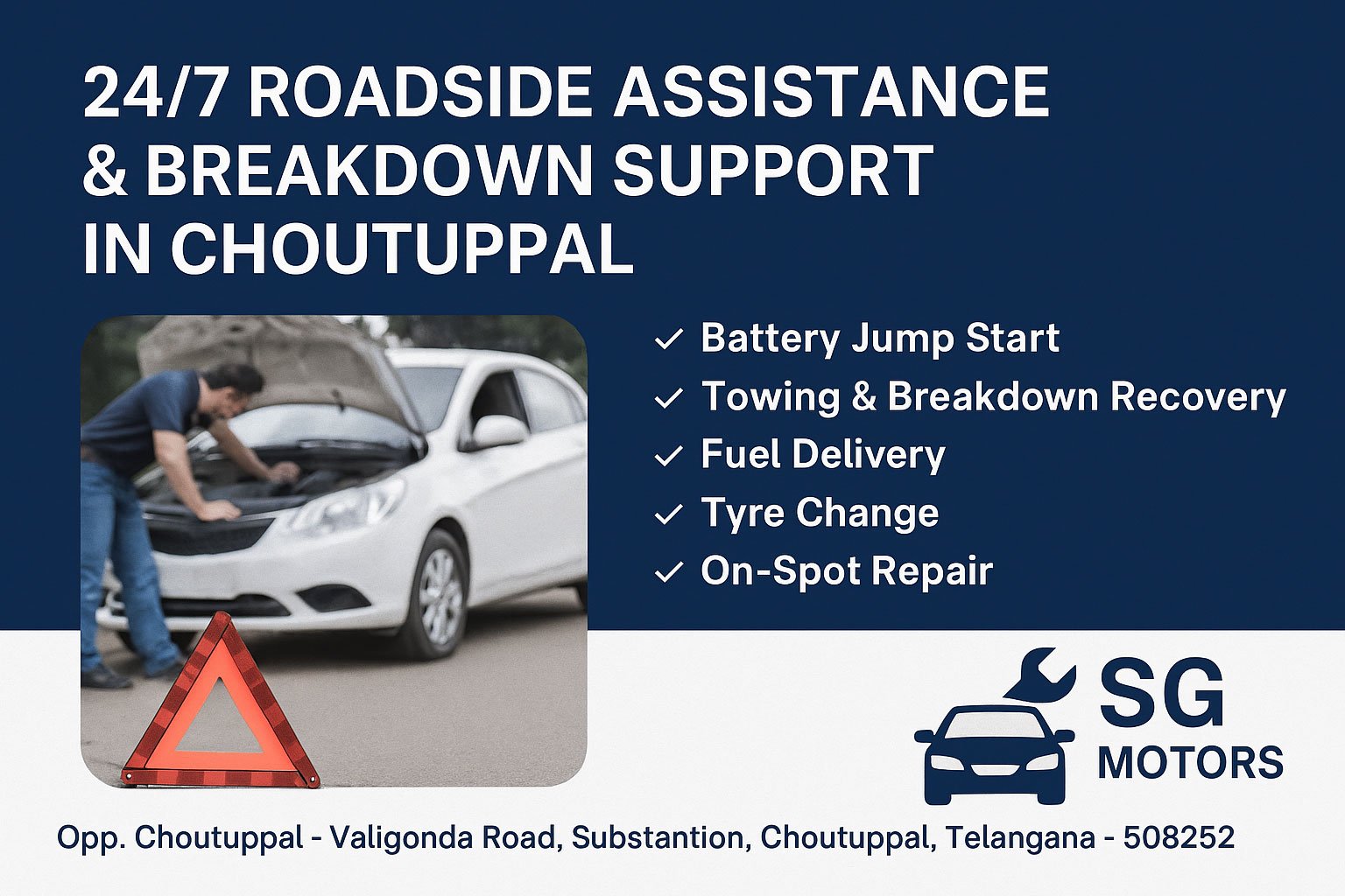 24/7 Roadside Assistance & Breakdown Support