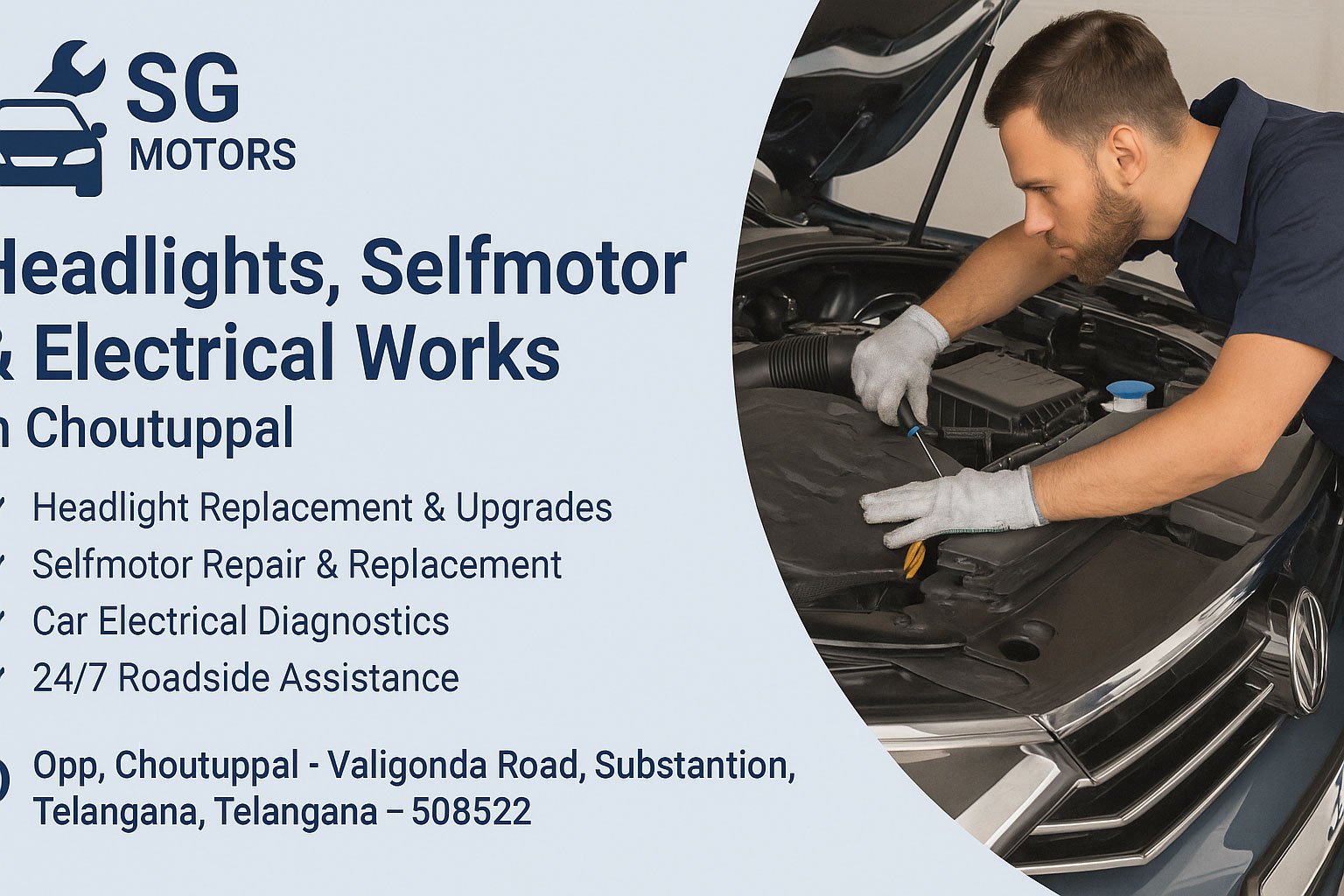 Headlights, Selfmotor & Electrical Works
